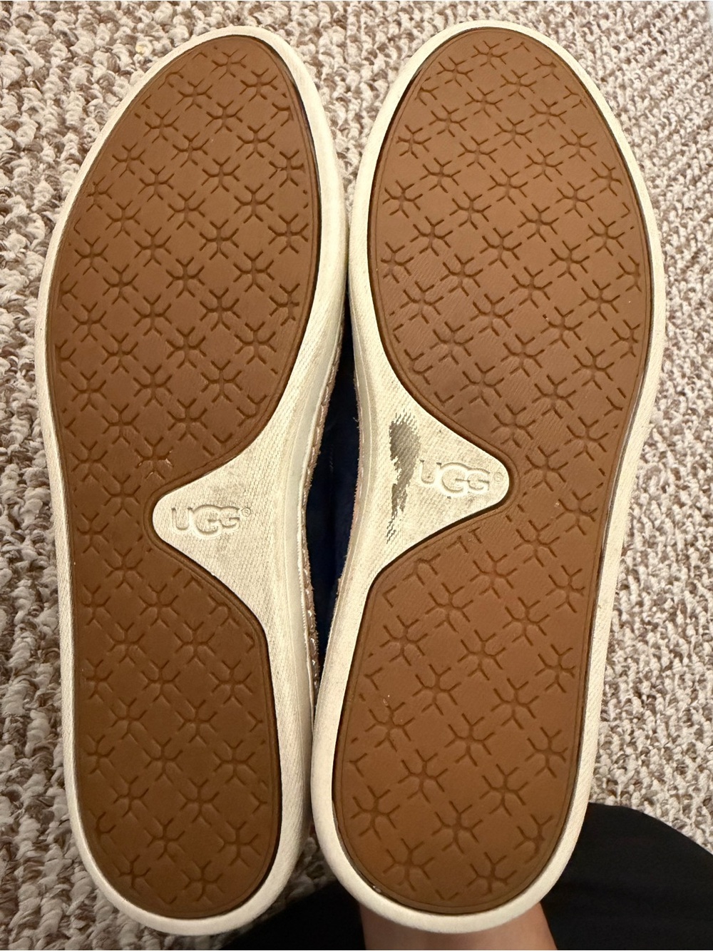 UGG Navy Suede Ribbon Lace-Up Oxfords - Picture 5 of 5